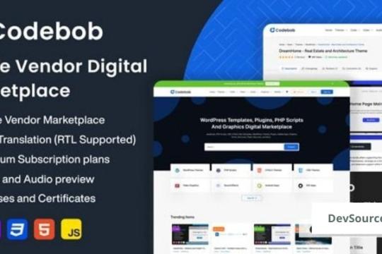 Codebob v1.2 - Single-Vendor Digital Marketplace