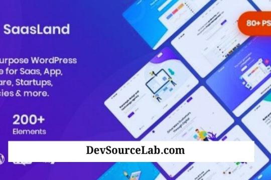 SaasLand v3.6.8 - MultiPurpose WordPress Theme for Saas & Startup