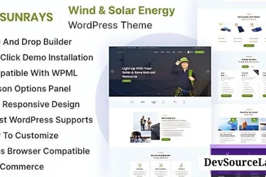 Sunrays v1.0.7 – Solar Power & Green Energy WordPress Theme