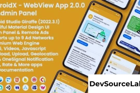 WebDroidX v2.0.0 - Android WebView App with Admin Panel